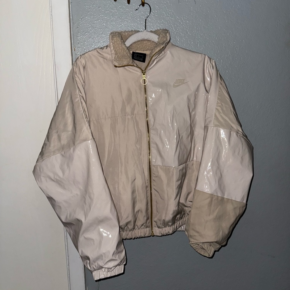 Nike Women's Beige Bomber Jacket